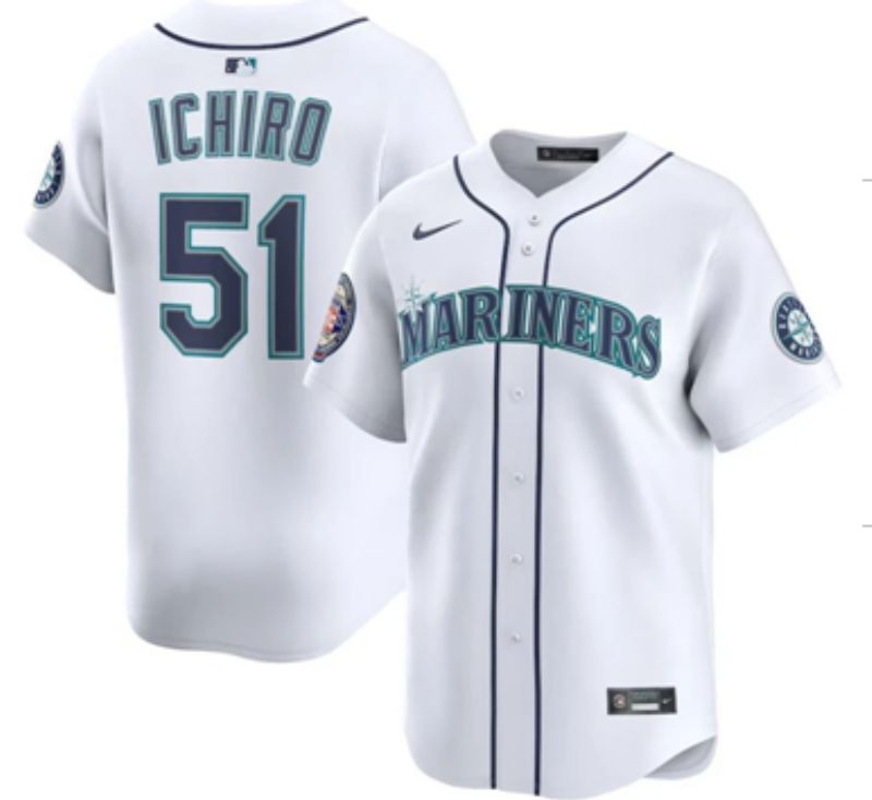 Men 2025 Seattle Mariners #51 Ichiro White Game Nike MLB Jersey style 01